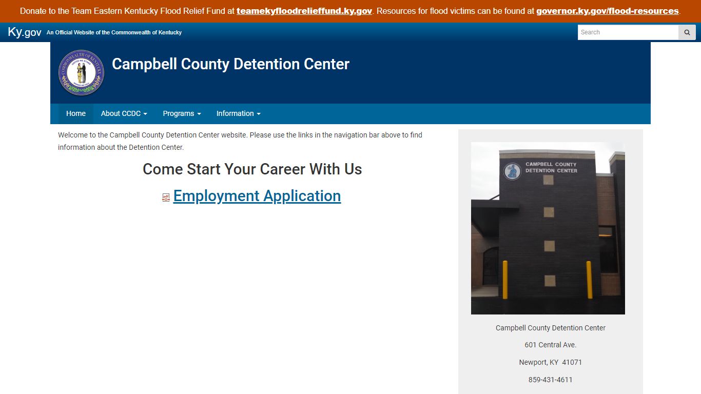 Welcome - Campbell County Detention Center - Kentucky